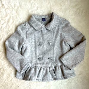 Gap Heather Peplum Coat (Size 5)